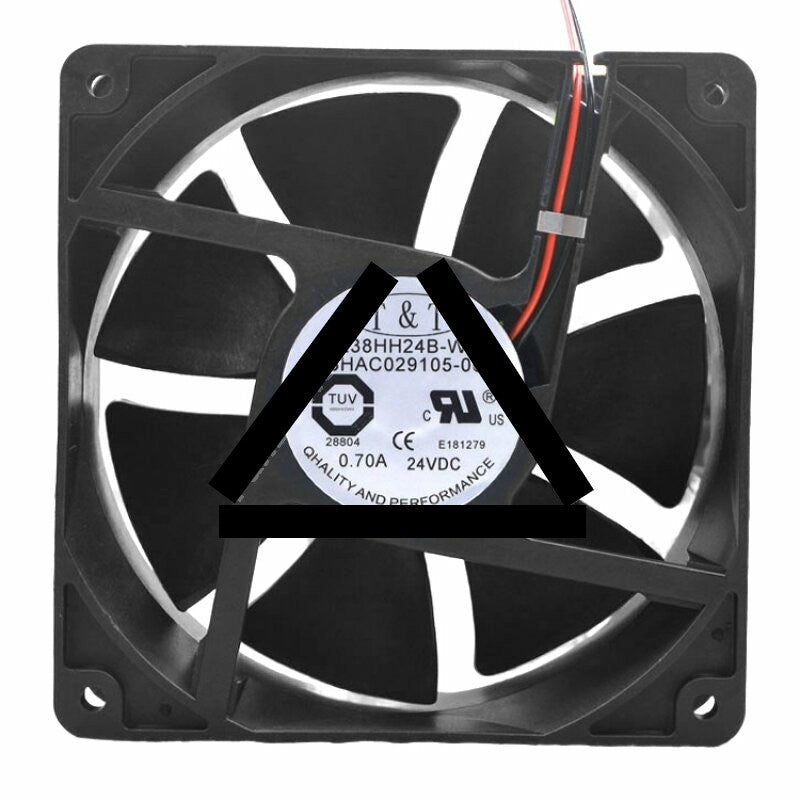 T&amp;T 1238HH24B-WDB 3HAC029105-002/01 DC 24V 0.70A 2 Wires Axial Cooling Fan