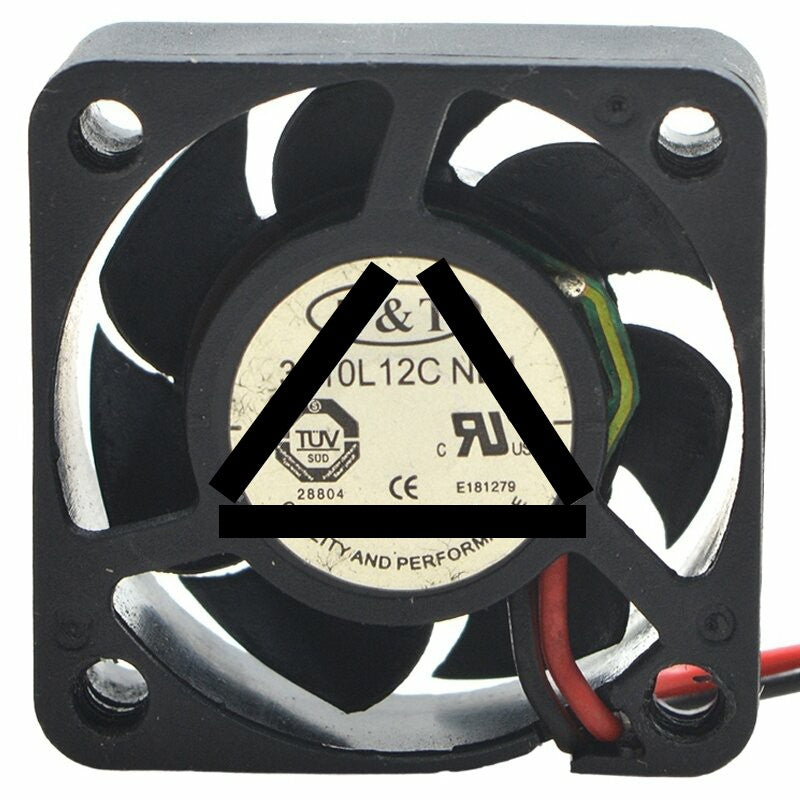 T&amp;T 3010L12C ND1 DC 12V 0.08A 2 Wires Axial Cooling Fan