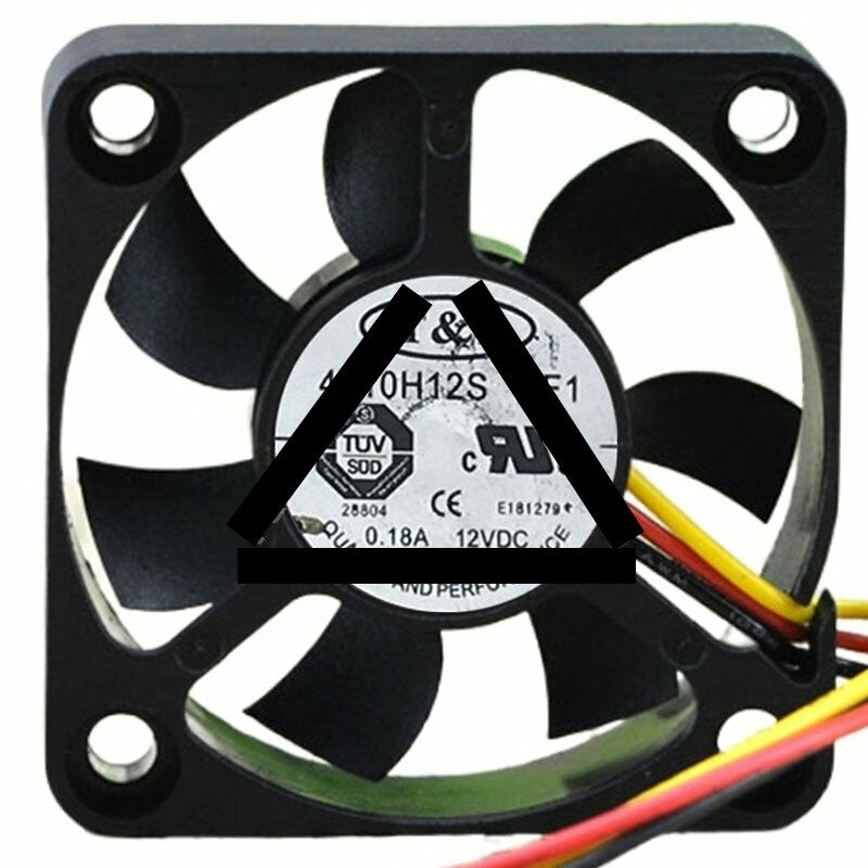 T&amp;T 4010H12S NF1 DC 12V 0.18A 3 Wires Axial Cooling Fan