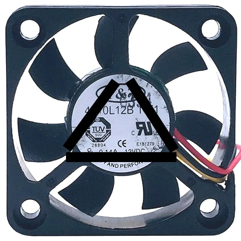 T&amp;T 4010L12B NF1 DC 12V 0.14A 3 Wires Axial Cooling Fan