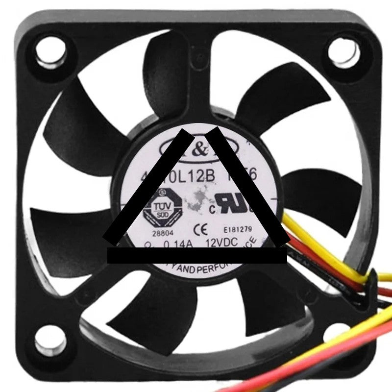 T&amp;T 4010L12B NF6 12V 0.14A 2 / 3 Wires Axial Cooling Fan