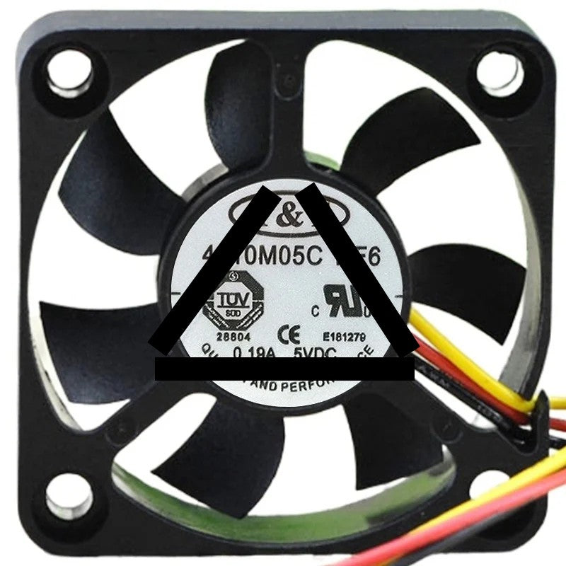T&amp;T 4010M05C NF6 DC 5V 0.19A 3 Wires Axial Cooling Fan