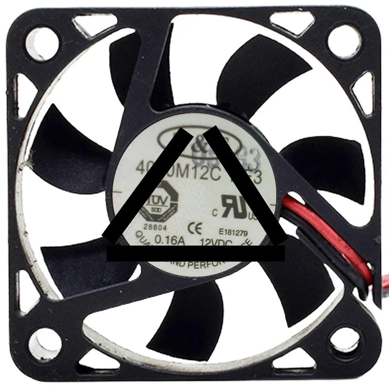 T&amp;T 4010M12C NF3 DC 12V 0.16A 2 Wires Axial Cooling Fan