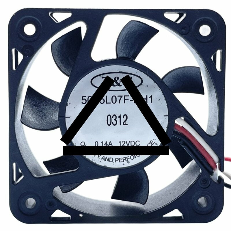 T&amp;T 5015L07F-PH1 DC 12V 0.14A 3 Wires Axial Cooling Fan