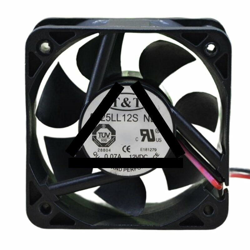 T&amp;T 5025LL12S ND1 DC 12V 0.07A 2 Wires Axial Cooling Fan