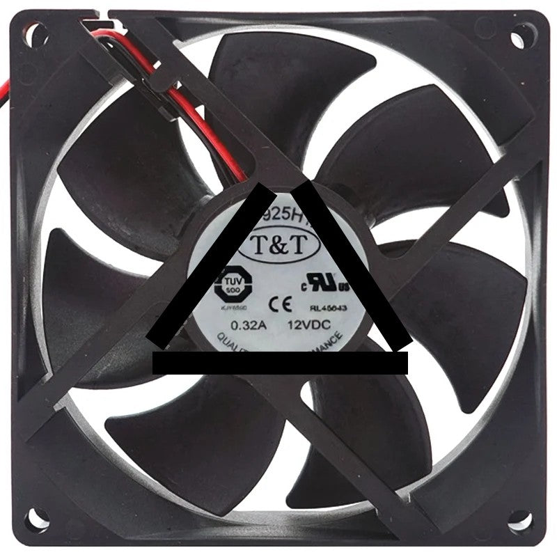 T&amp;T MW-925H12S 12V 0.32A 2 Wires Axial Cooling Fan