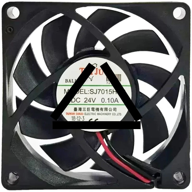 TAIJUN SJ7015HD2 DC 24V 0.10A 2 Wires Axial Cooling Fan