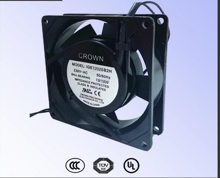 Taiwan CROWN IGE8038 mini fan double ball UL certification 220V motor cooling fan