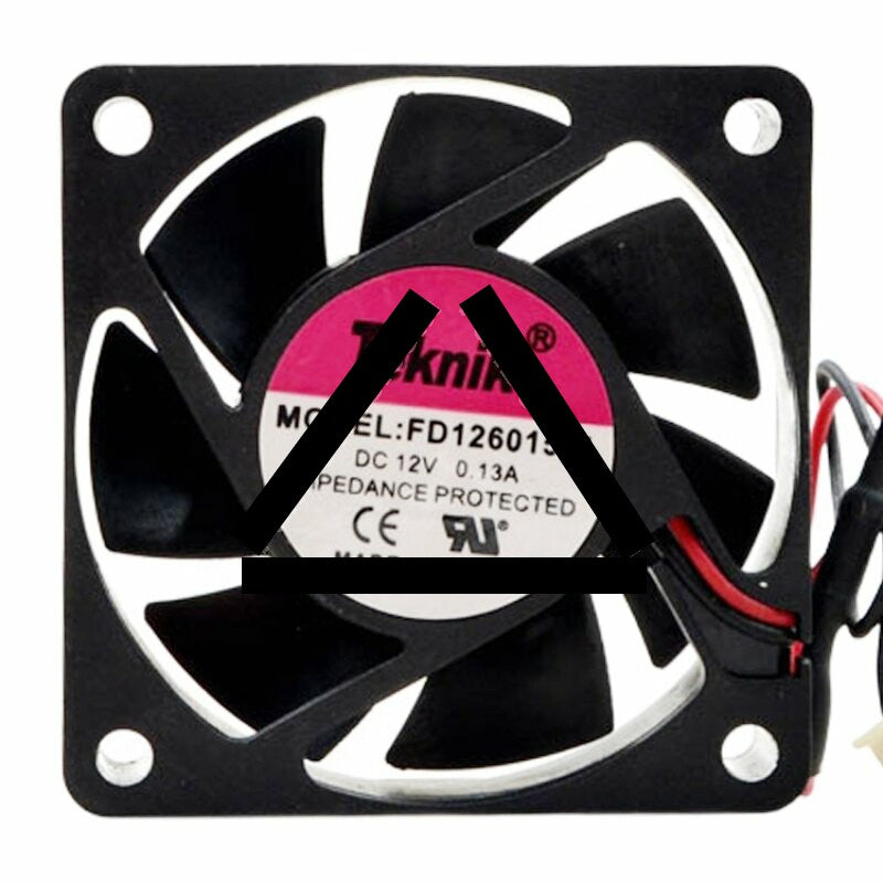 Teknik FD126015SL DC 12V 0.13A 6015 Axial Cooling Fan