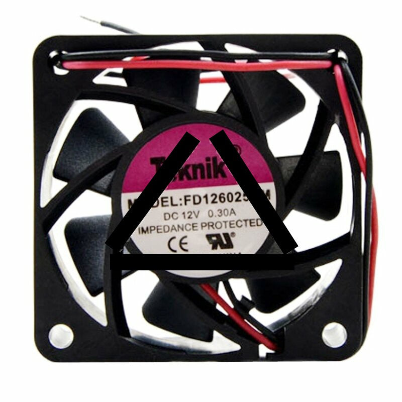 Teknik FD126025SM DC 12V 0.30A 6025 Axial Cooling Fan