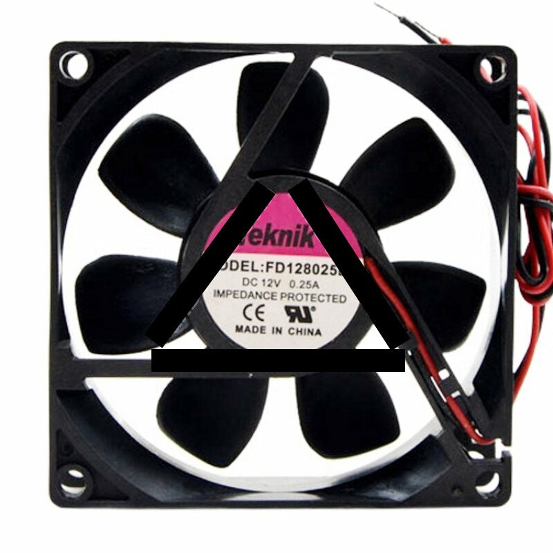 Teknik FD128025DH DC 12V 0.25A 8025 Axial Cooling Fan