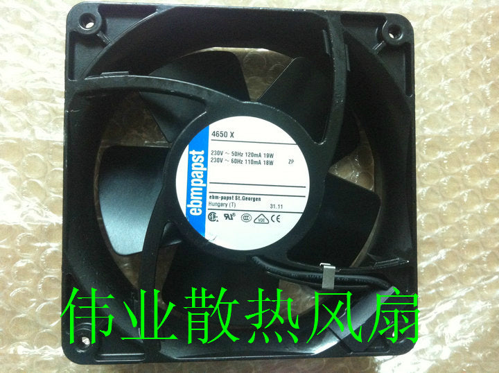 The new EBM PAPST 4650X 230V 18W 19W 120 * 120 * 38mm heat exchange iron leaf fan
