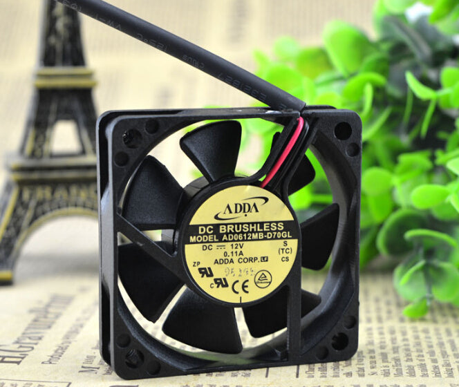 The original ADDA 60*60*15 DC12V 0.11A 6CM AD0612MB-D70GL power supply case fan