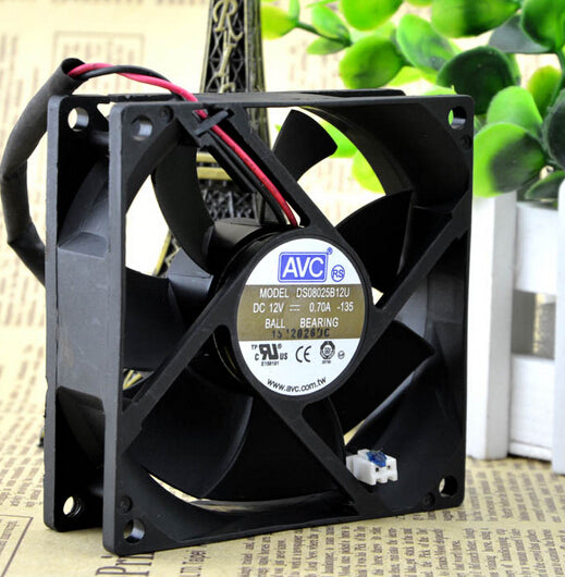 The original AVC 8CM 80*80*25 12V 0.70A DS08025B12U dual ball 2 lines radiating fan