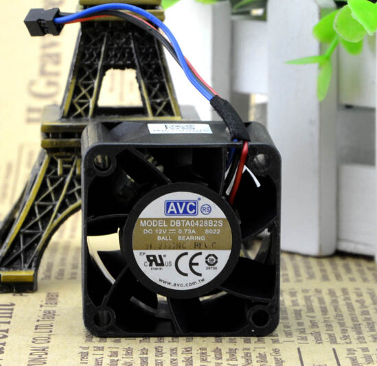The original AVC DBTA0428B2S 40*40*28 4CM 12V 0.73A dual ball fan