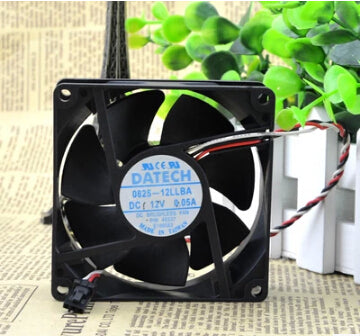 The original DATE CH 0825-12LLBA 12V 0.05A 8CM 80*80*25 three wire chassis fan