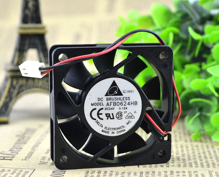 The original Delta AFB0624HB 60*60*15 24V 0.12A 2 line industrial converter cooling fan