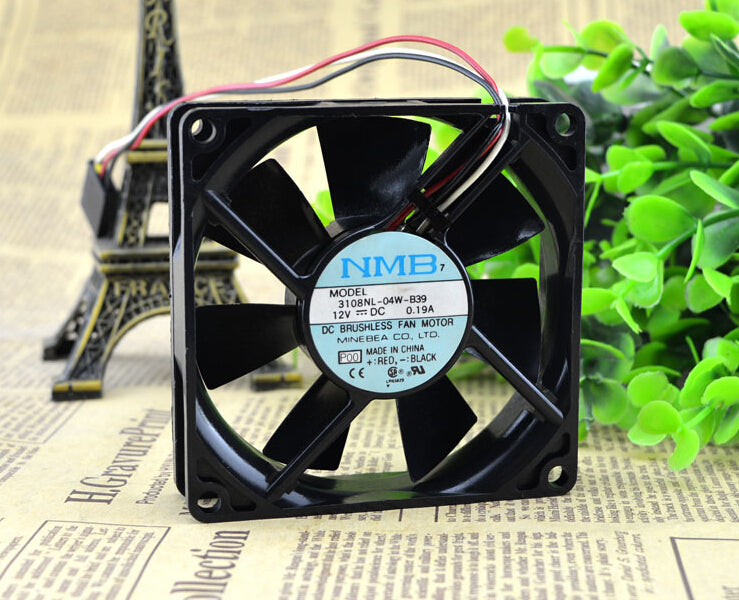 The original MNB 3108NL-04W-B39 12V 0.19A 8CM 80*80* 3 line cooling fan