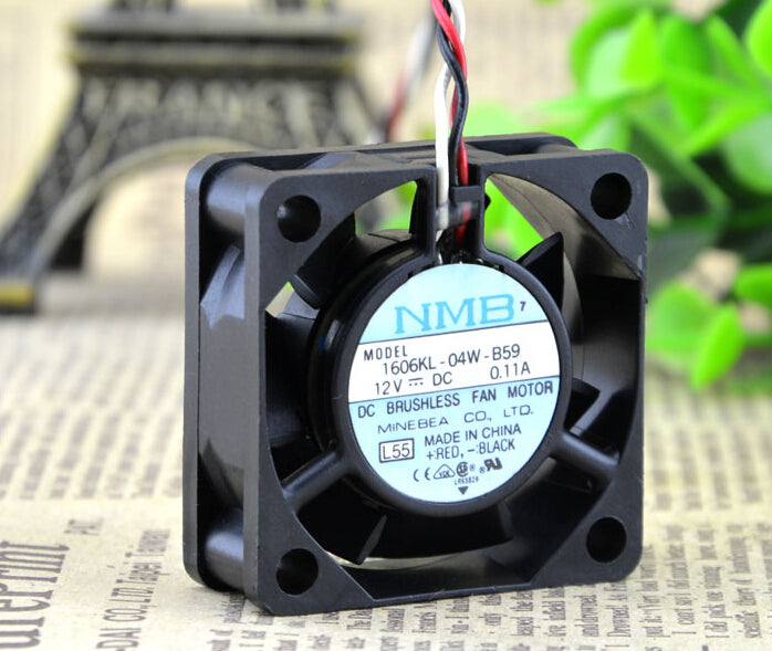 The original NMB 1606KL-04W-B59 12V 0.11A 40*40*15MM ball axial flow fan