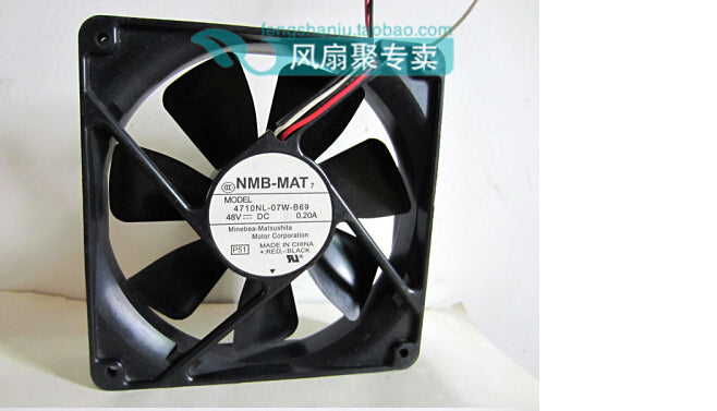 The original NMB 4710NL-07W-B69 12CM 12025 48V 0.2A120 x 120 x 25mm inverter Case Fan