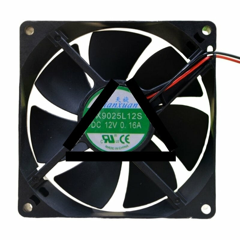 TianXuan TX9025L12S DC 12V 0.16A 2 Wires Axial Cooling Fan
