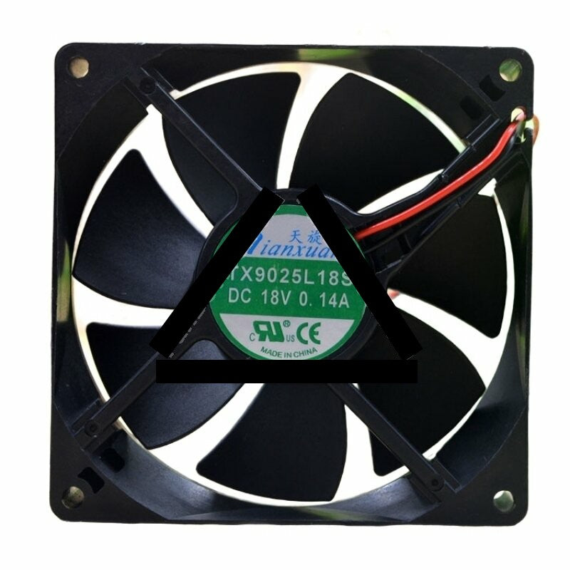 TianXuan TX9025L18S DC 18V 0.14A 2 Wires Axial Cooling Fan