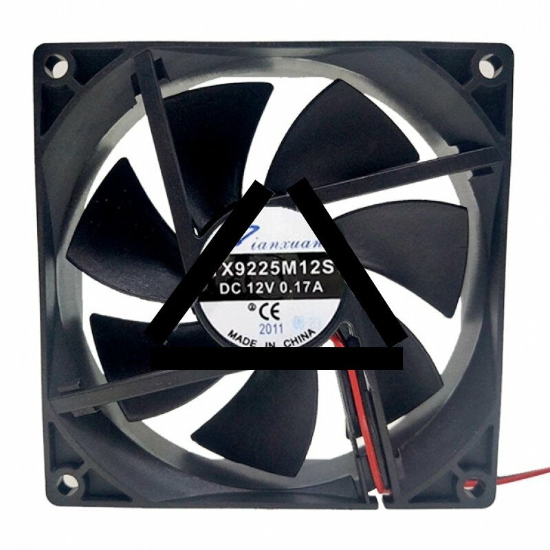 TianXuan TX9225M12S DC 12V 0.17A 2 Wires Axial Cooling Fan