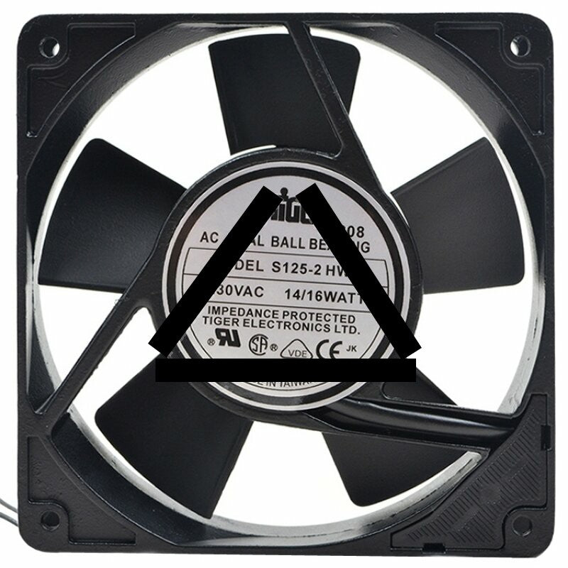Tiger S125-2 HWB AC 230V 14/16W Impedance Protected Axial Cooling Fan