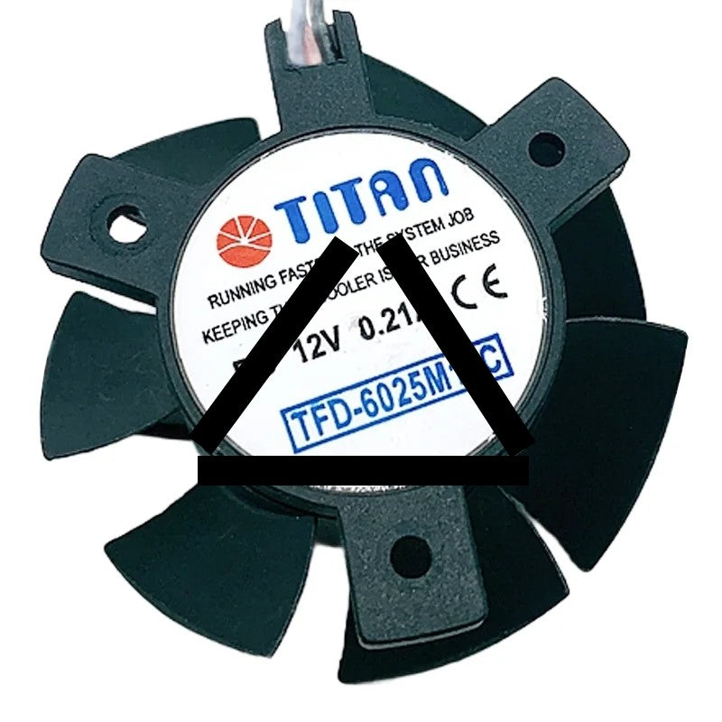TITAN TFD-6025M12C 12V 0.21A 3 Wires Axial Cooling Fan