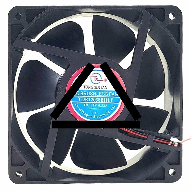 TONG XIN FAN TDR12038BHLP 24V 0.32A 2 Wires DC Brushless Cooling Fan