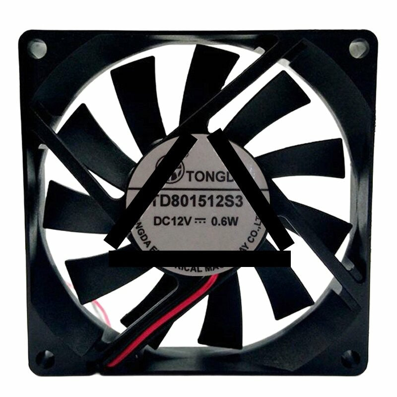 TONGDA TD801512S3 DC 12V 0.6W 8015 Axial Cooling Fan