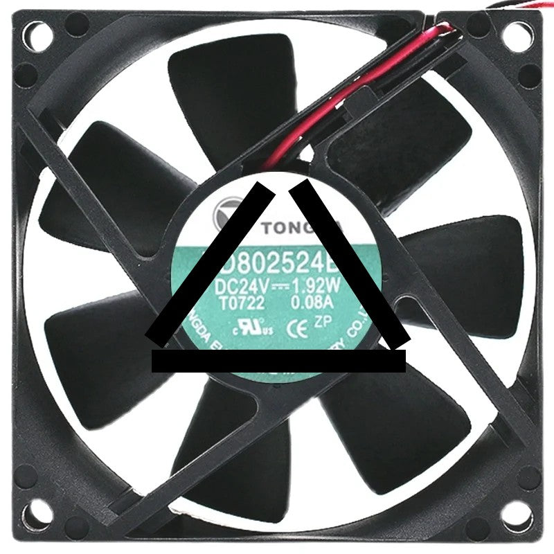 TONGDA TD802524B2 24V 0.08A 1.92W 2 Wires Axial Cooling Fan