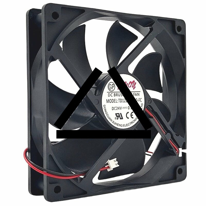 TONON TD1225M150-FC 24V 0.23A 2 Wires DC Brushless Axial Cooling Fan