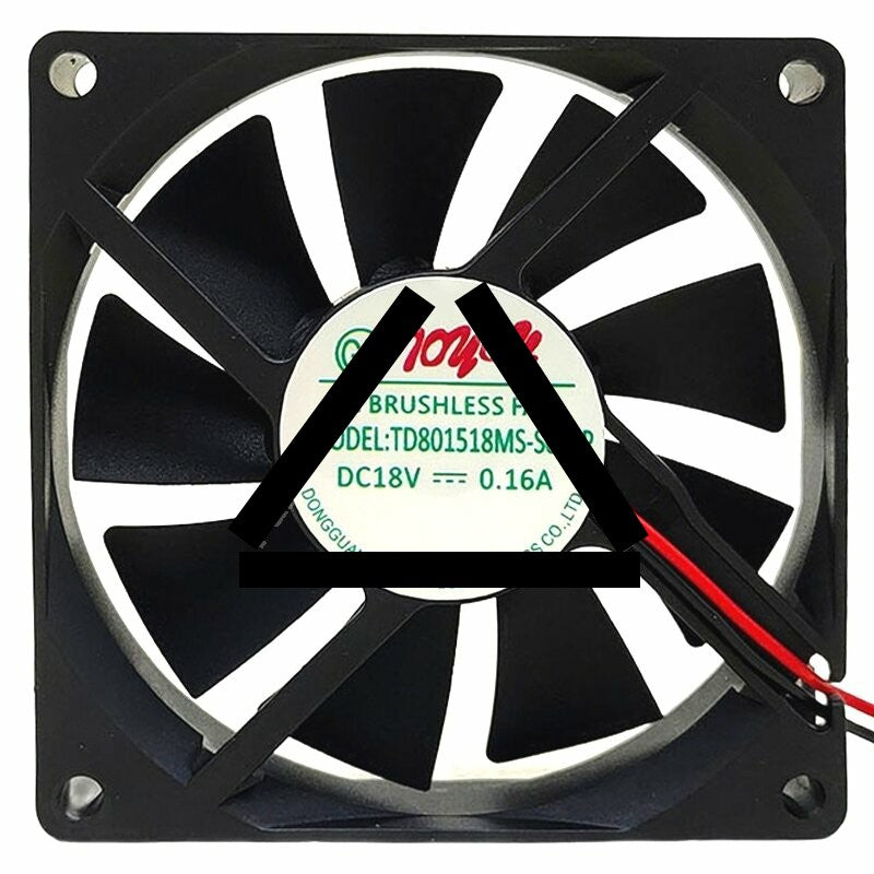 TONON TD801518MS-S0-GP 18V 0.16A 2 Wires DC Brushless Axial Cooling Fan