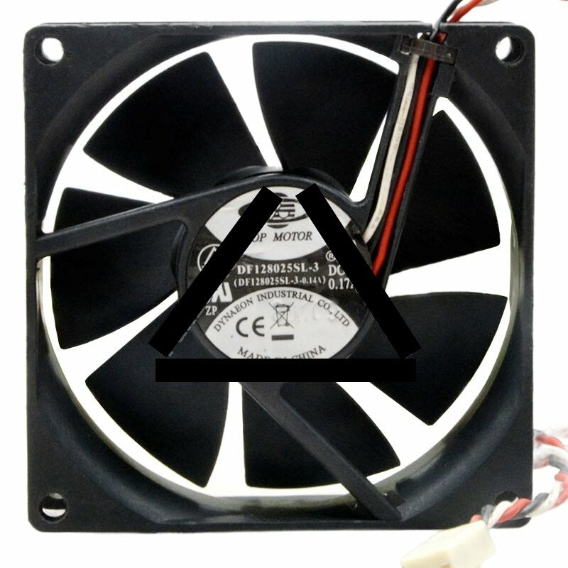 TOP MOTOR DF128025SL-3 DC 12V 0.17A 3 Wires Axial Cooling Fan
