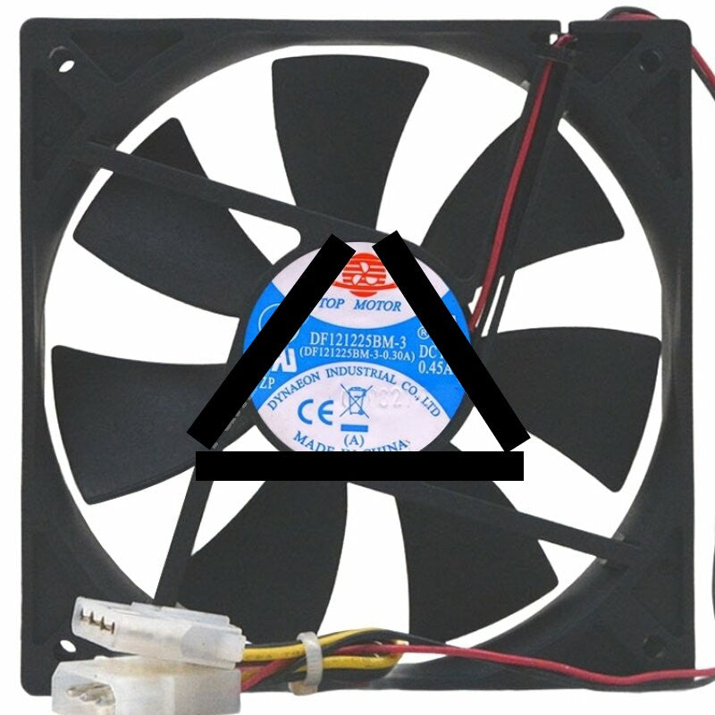 TOP Motors DF121225BM-3 DC 12V 0.45A 12025 Axial Cooling Fan