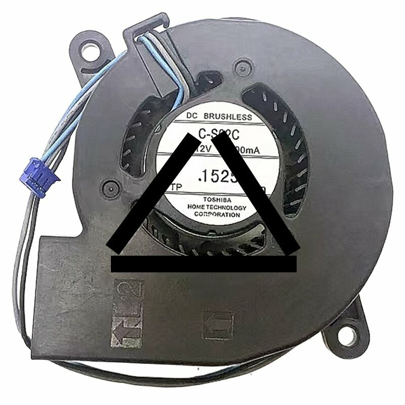 TOSHIBA C-S02C DC 12V 200mA 3 Wires Brushless Blower Cooling Fan