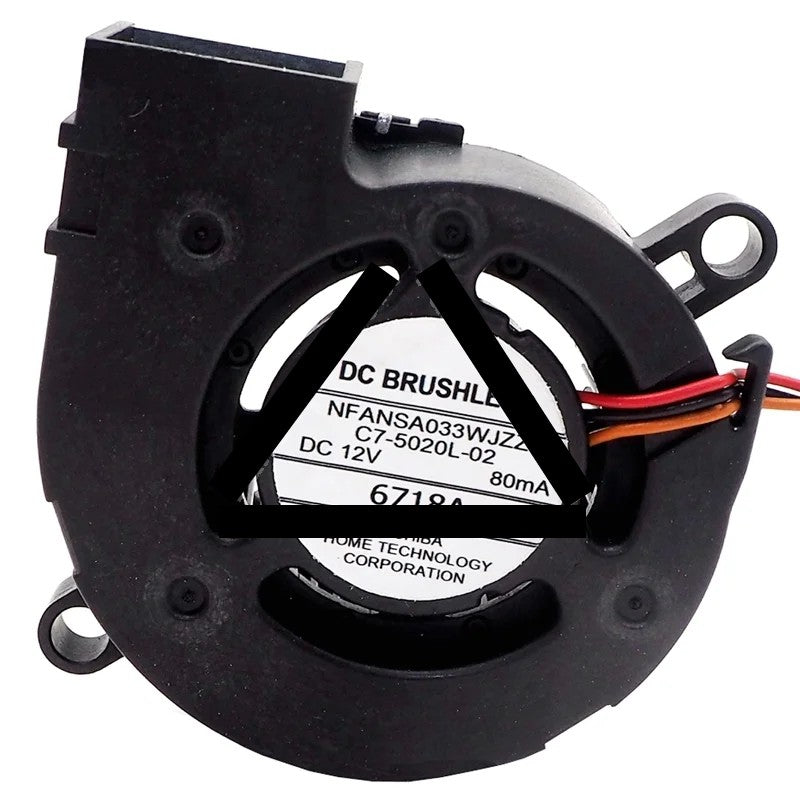 TOSHIBA C7-5020L-02 12V 80mA 2 Wires Blower Cooling Fan