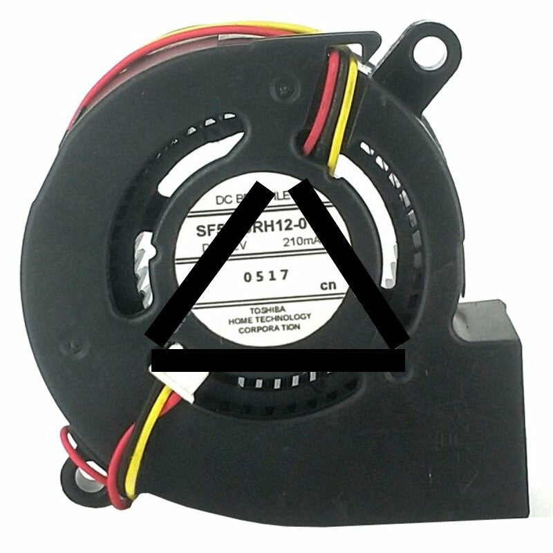 TOSHIBA SF5020RH12-01E 12V 210mA 3 Wires DC Brushless Blower Fan