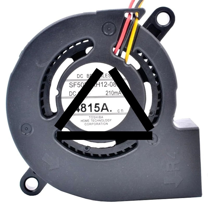 TOSHIBA SF5020RH12-08E 12V 210mA DC Brushless 3 Wires Blower Cooling Fan