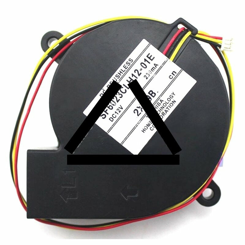 TOSHIBA SF6023CLH12-01E DC 12V 230mA 3 Wires Blower Cooling Fan