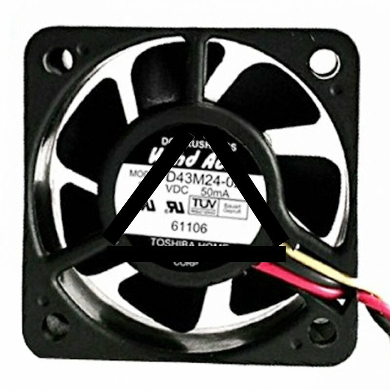 TOSHIBA Wind Ace D43M24-02A DC 24V 50mA 3 Wires Axial Cooling Fan