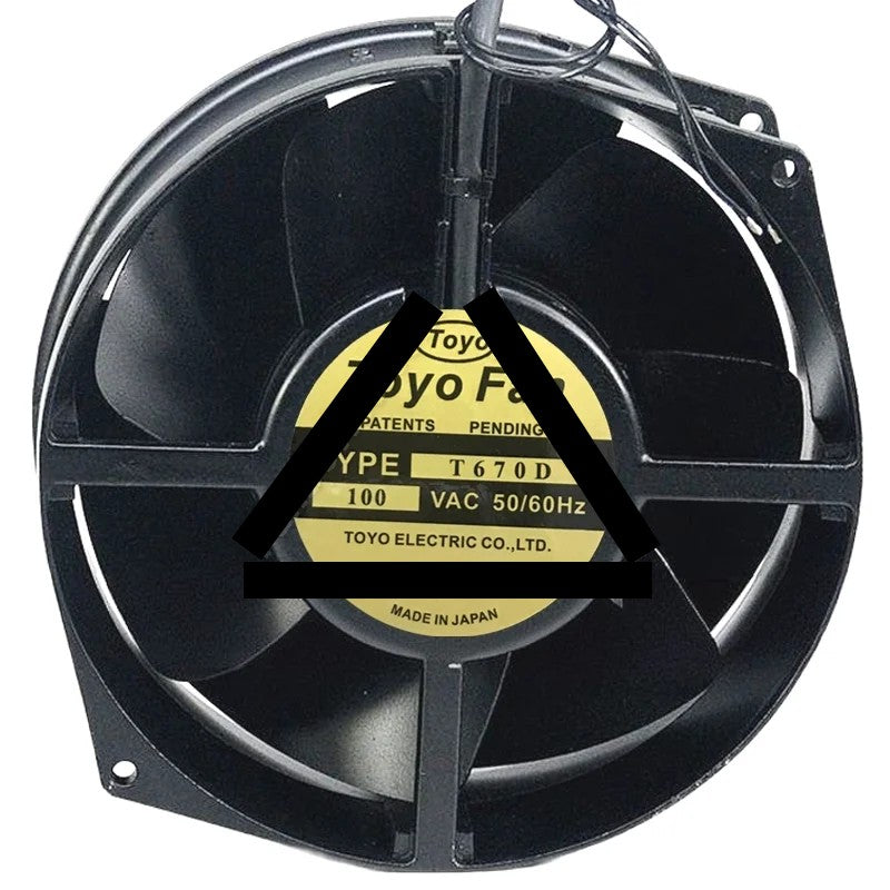 TOYO FAN T670D AC 100V 2 Wires Axial Cooling Fan