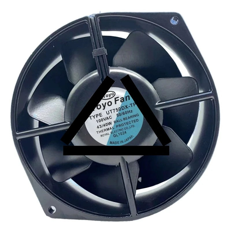 TOYO FAN UT750DX-TP 100V 43/40W Ball Bearing Thermal Protected Cooling Fan