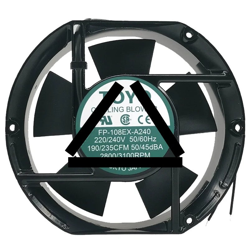 TOYO FP-108EX-A240 AC 220/240V 2 Wires 190/235CFM Cooling Fan