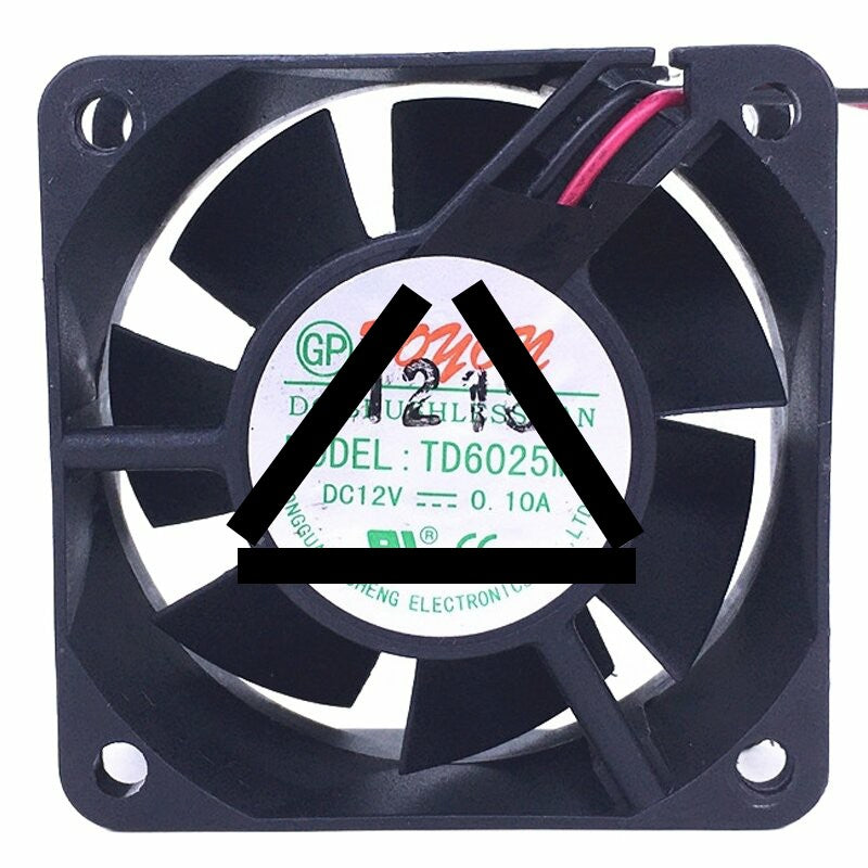 TOYON TD6025MB DC 12V 0.10A 6025 Axial Brushless Cooling Fan