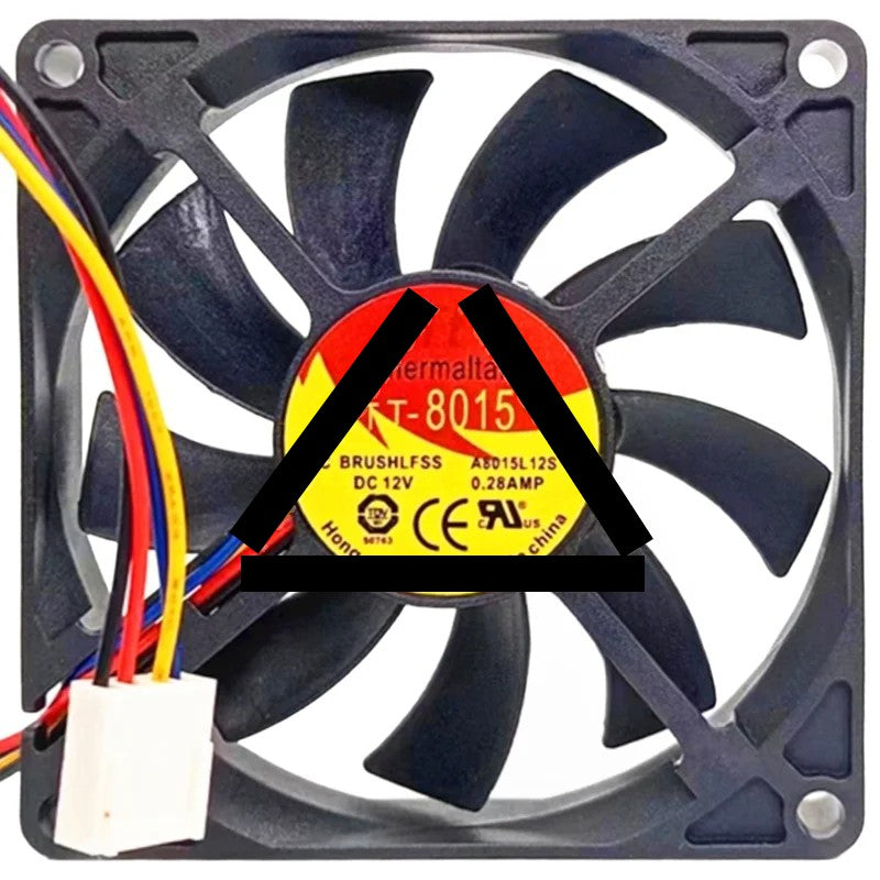 TT A8015L12S 12V 0.28AMP 4 Wires Axial Cooling Fan