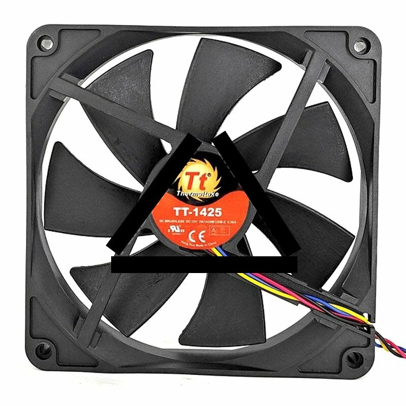 TT TT-1425 DC 12V 0.34A 2 Wires / 3 Wires / 4 Wires Axial Cooling Fan