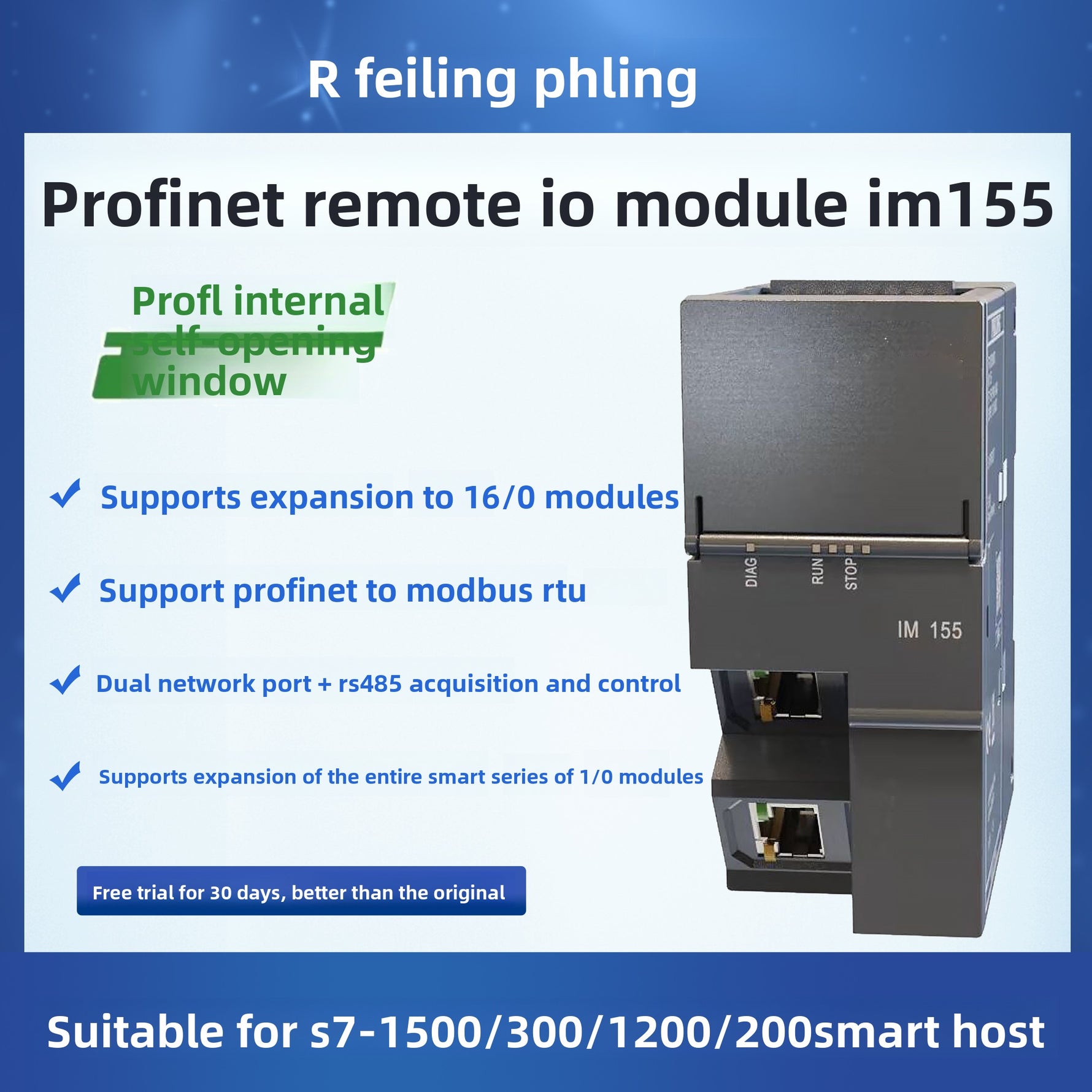 Profinet Remote IO Module Distributed PN Bus Analog Digital Temperature Replacement ET200SP