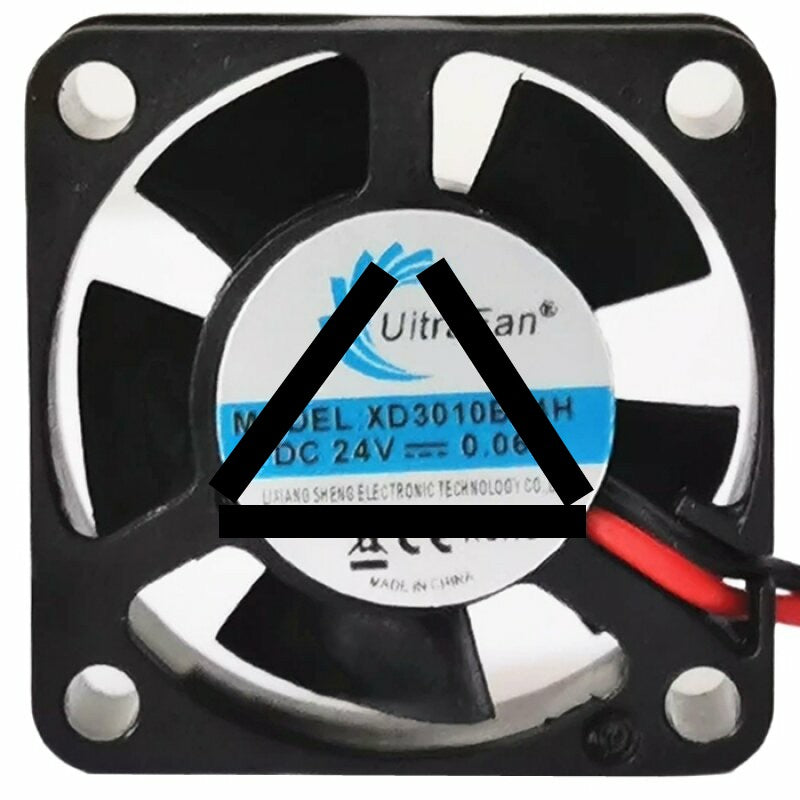 UitraFan XD3010B24H DC 24V 0.06A 2 Wires Axial Cooling Fan